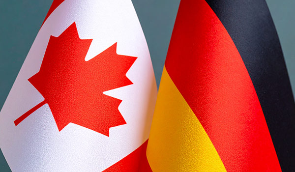 Canadian and German flag