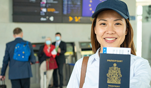 Asian Women with Passport